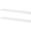 Wall Shelf Set of 2 White MDF 47.2 in wide Wall mounting