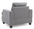 Sleek Transitional Gray Accent Chair