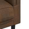 Sofa Set Brown Velvet