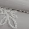 3 Piece Tufted Cotton Chenille Floral Comforter Set