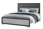 ADELAIDE GREY BLACK 5PC. KING BED W/LED SET