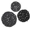 Textured Feather 3-piece Metal Disc Wall