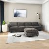 Modern Oversized Deep Seat Sectional Sofa with Reversible Chaise
