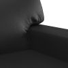 Sofa Set Black Faux leather, metal