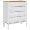 Drawer Cabinet White Solid pine wood Standard Chest Of Drawers
