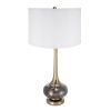 D15x29" Table Lamp with Glass Drum (Lamp Shade Assembly Required)
