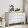 Drawer Cabinet White Solid pine wood Medium Chest of Drawers