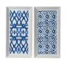 Set of 2 Blue and White Hanging Sculptures