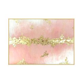 Abstract Elegant Minimalist Golden Pink Sea Poster Nordic Canvas Painting Wall Art Picture for Living Room Home Decor No Frame (75x150cm: 150x220cm)