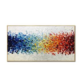Handmade Abstract Oil Painting Top Selling Wall Art Modern Minimalist Colorful Picture Canvas Home Decor For Living Room  No Frame (75x150cm: 150x220cm)