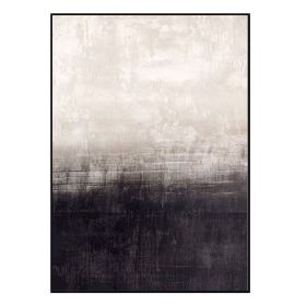 Handmade Abstract Oil Painting Wall Art Modern Black and White Minimalist On Canvas Home Decoration For Living Room No Frame (75x150cm: 150x220cm)