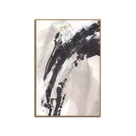 100% Hand Painted Abstract Oil Painting Wall Art Modern Black and White Style On Canvas Home Decoration For Living Room No Frame (75x150cm: 150x220cm)