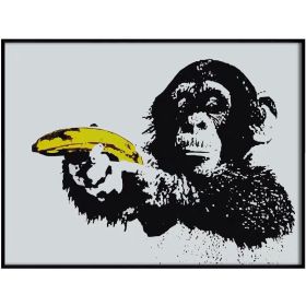 Ha's Art Top Selling Handmade Abstract Oil Painting Wall Art Modern Minimalist Gorilla Picture Canvas Home Decor For Living Room No Frame (75x150cm: 60x90cm)