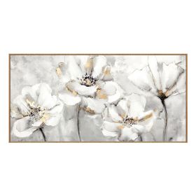 100% Hand Painted Abstract Flower Art Oil Painting On Canvas Wall Art Frameless Picture Decoration For Live Room Home Decor Gift (75x150cm: 90x120cm)