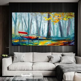 Hand painted abstract contracted manual rich tree family adornment of contemporary sitting room wall mural painting art hall (75x150cm: 150x220cm)