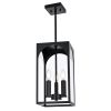 Large Outdoor Pendant Light Fixtures 3-Light, Exterior Hanging Lantern Porch Light Adjustable, Hanging Lamp Farmhouse Exterior Chandelier Ceiling Moun