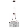3 Light crystal pendant light