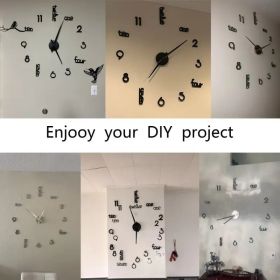 Jumbo Minimalist Wall Clock (75x150cm: 40  silver)