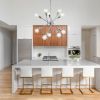 Sputnik Chandelier Modern Black/Brushed Nickel/Chrome Chandelier Mid Century Ceiling Lighting Fixtures 10 Lights E26 for Living Room, Kitchen Island,
