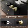 9 Drawer Dresser for Bedroom, Storage Cabinet With Metal Handles, Modern Closet Of Drawers for Living Room