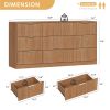 9 Drawer Dresser For Bedroom, Wood Storage Cabinet With Golden Metal Handles, Modern Closet Of Drawers for Living Room
