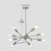 Sputnik Chandelier Modern Black/Brushed Nickel/Chrome Chandelier Mid Century Ceiling Lighting Fixtures 10 Lights E26 for Living Room, Kitchen Island,