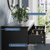 8 Drawer Dresser For Bedroom, Wood Storage Cabinet With Golden Metal Handles, Modern Closet Of Drawers for Living Room