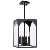 Large Outdoor Pendant Light Fixtures 4-Light, Exterior Hanging Lantern Porch Light Adjustable, Hanging Lamp Farmhouse Exterior Chandelier Ceiling Moun
