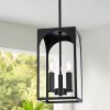 Large Outdoor Pendant Light Fixtures 3-Light, Exterior Hanging Lantern Porch Light Adjustable, Hanging Lamp Farmhouse Exterior Chandelier Ceiling Moun